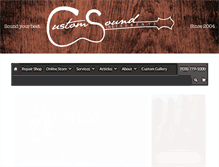 Tablet Screenshot of customsoundinstruments.com